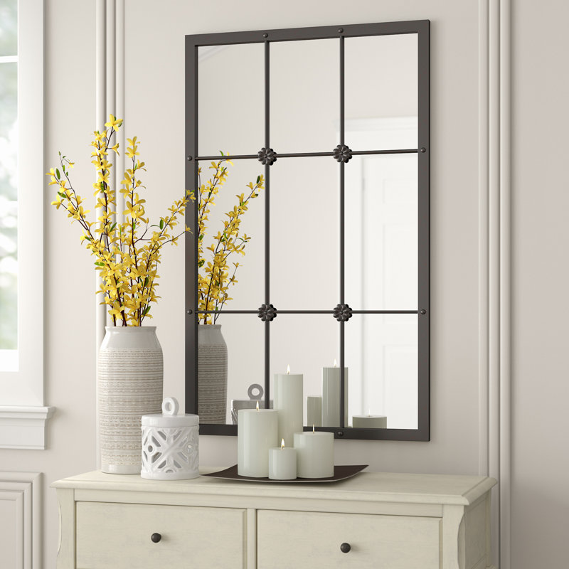Charlton Home® Kristofer Metal Wall Mirror & Reviews Wayfair